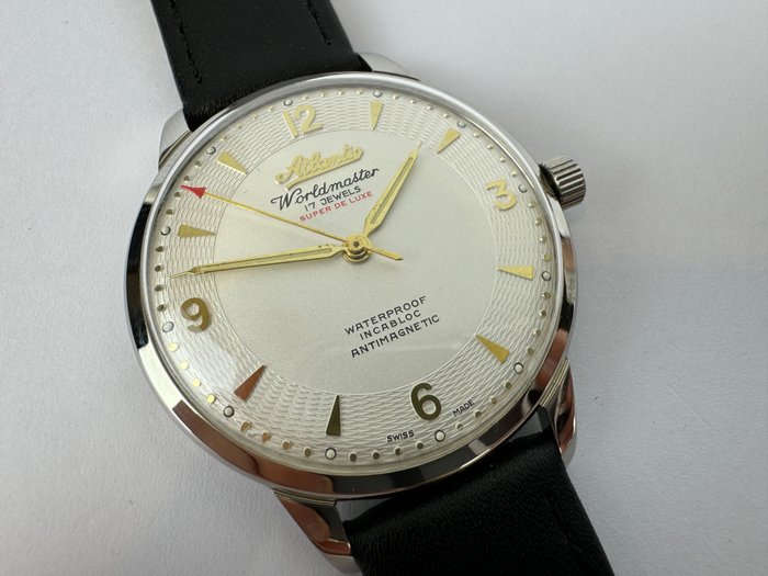 Atlantic - 17 jewels - serviced - Jumbo - Worldmaster - Super De Luxe - Ingen mindstepris - Mænd - 1970-1979