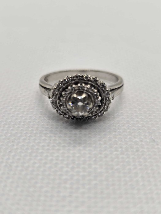 Ring - 18 kraat Hvidguld -  0.25ct. tw. Diamant (Natur)  - Diamant