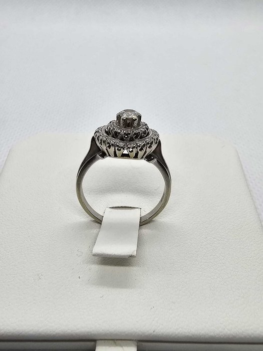 Ring - 18 kraat Hvidguld -  0.25ct. tw. Diamant (Natur)  - Diamant