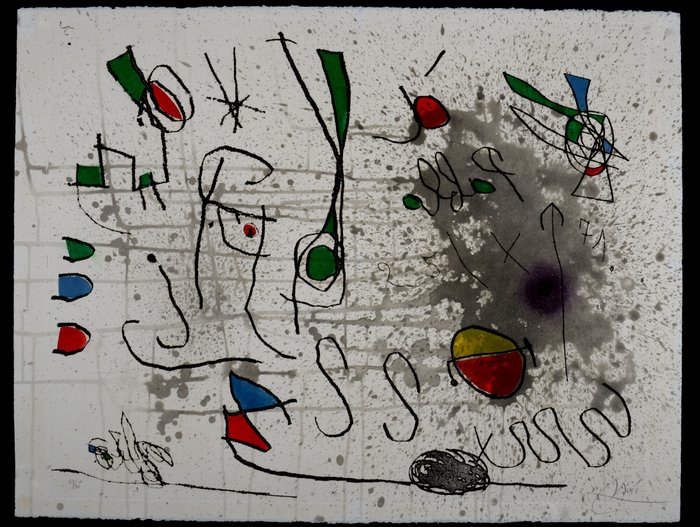 Joan Miro (1893-1983) - Homage to Picasso - Hand-signed