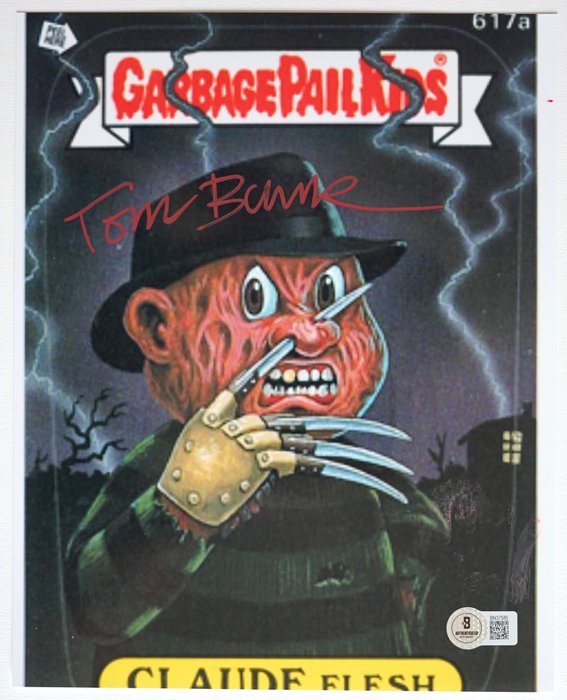 Garbage Pail Kids - Tom Bunk (Illustrator) - Autograph, Photo With Beckett COA