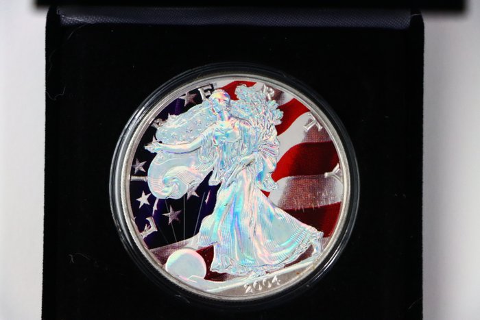 Förenta staterna. 1 Dollar 2004 American Eagle - Liberty "Colorized", 1 Oz (.999)  (Ingen mindstepris)