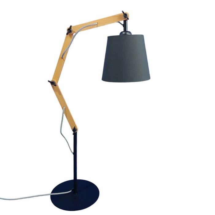 Seed Design - Bordlampe - Teo - Sort - Metal, Træ, Stof - Ingen reserve - pensioneret