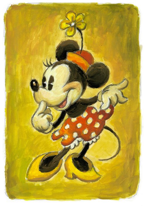 Joan Vizcarra - Vintage Mickey  Minnie - Fine Art Giclée - Hand-Signed