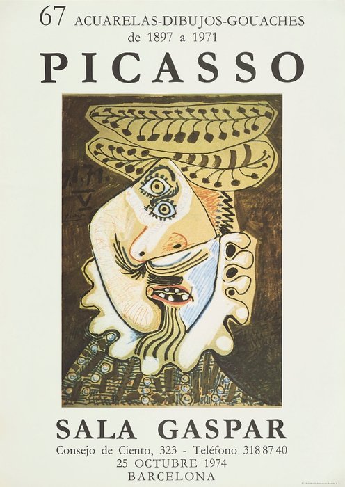 Pablo Picasso (after) - 67 acuarelas-dibujos-guaches de 1 - 1970‹erne