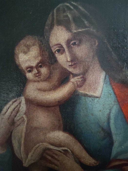 Italiensk skole (XVIII) - Madonna con Bambino - NO RESERVE