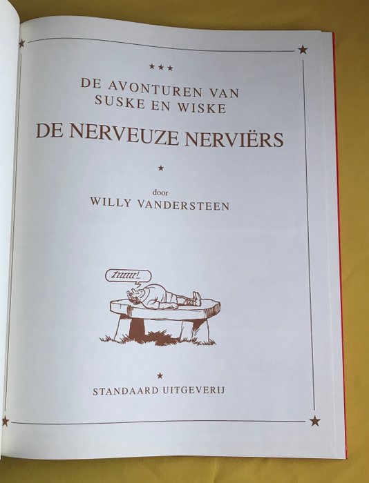 Suske en Wiske - De nerveuze Nerviers - Hardcover met linnen rug op groot formaat - Oplage 112ex. - 1 Album - Begrænset udgave - 2016