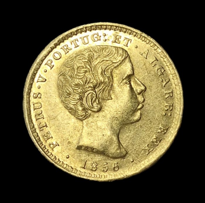 Portugal. D. Pedro V (1853-1861). 2000 Reis 1856 - 1º Tipo