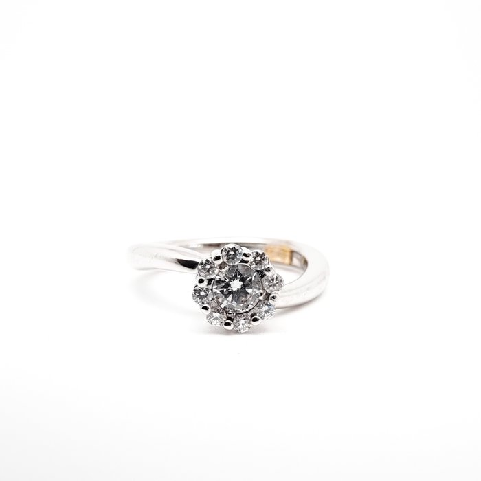 Recarlo - Ring - 18 kraat Hvidguld Diamant (Natur)