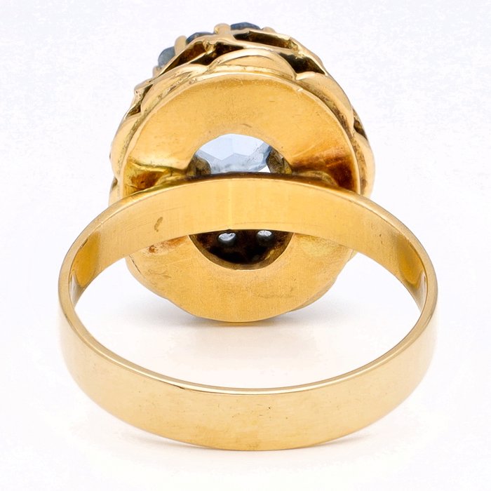 Ring - 18 kraat Gulguld - Spinel