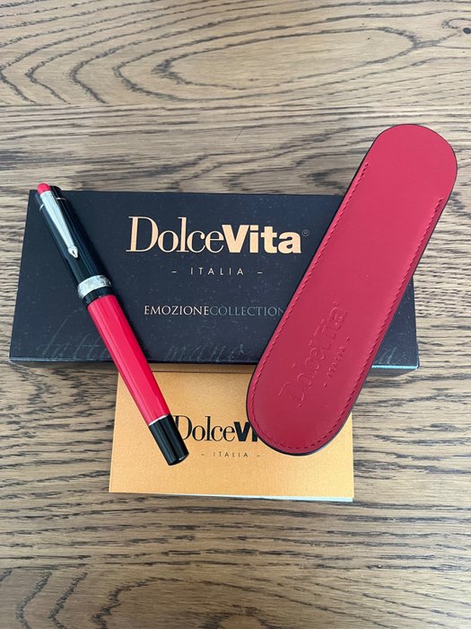 Dolcevita stilografica/Custodia in pelle Dolcevita - Pen