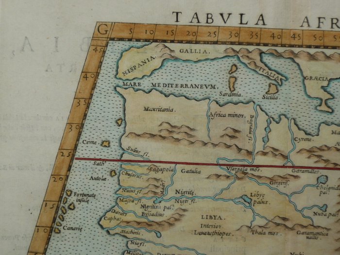 Afrika - Nilen / Egypten / Lybien / Marokko; Girolamo Ruscelli - Tabula Africae IIII - 1561