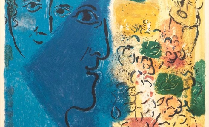 Marc Chagall (1887-1985) - "Le Visage Bleu"