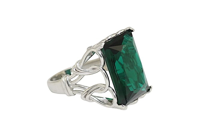 Ingen mindstepris - Ring Sølv - Chrome Diopside