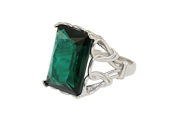 Ingen mindstepris - Ring Sølv - Chrome Diopside