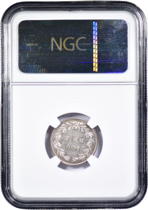 Portugal. D. Luís I (1861-1889). 100 Reis 1879 - NGC - MS 63