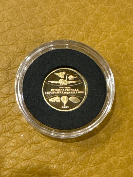 1 gram - Guld - Internationale Luftfahrtausstellung mit COA  (Ingen mindstepris)