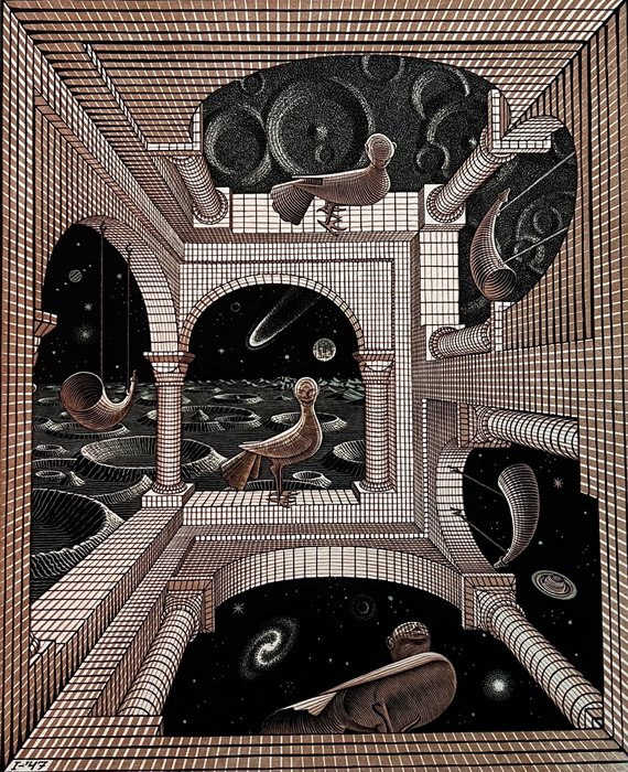 M.C. Escher (1898-1972) - Dark Side of the Moon - Limited Edition