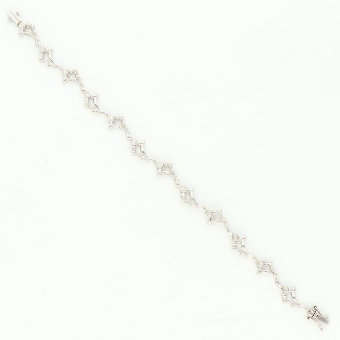 Ingen mindstepris - Armbånd - 18 kraat Hvidguld -  0.24ct. tw. Diamant (Natur)