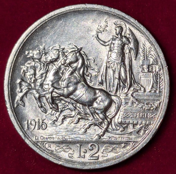 Italien Kongeriget Italien Vittorio Emanuele III di Savoia (1900-1946) 2 Lire 1916 R  (Ingen mindstepris)