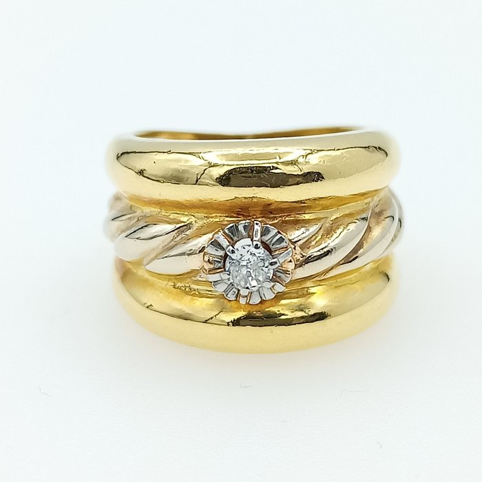 Ring - 18 kraat Hvidguld Diamant (Natur)