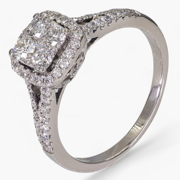 Ingen mindstepris - Ring - 14 karat Gulguld 104 ct diamanter - IGI certificeret -  105ct tw - Diamant