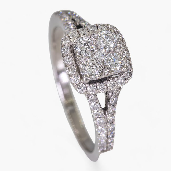 Ingen mindstepris - Ring - 14 karat Gulguld 104 ct diamanter - IGI certificeret -  105ct tw - Diamant