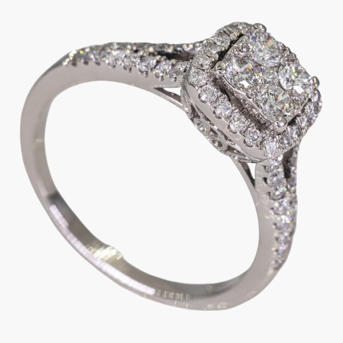 Ingen mindstepris - Ring - 14 karat Gulguld 104 ct diamanter - IGI certificeret -  105ct tw - Diamant