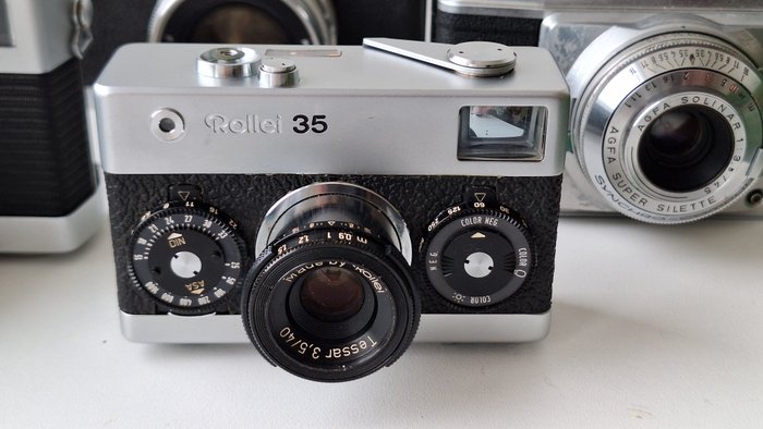 Agfa, Fujica, Rollei, Werra 4 camera's te herzie: 35, Compact Deluxe, 1, Super Silette | Rangefinder søgerkamera  (Ingen mindstepris)