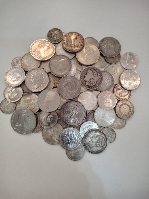 Verden Lot of 1 kg SILVER including old ones 1800s - 1960s