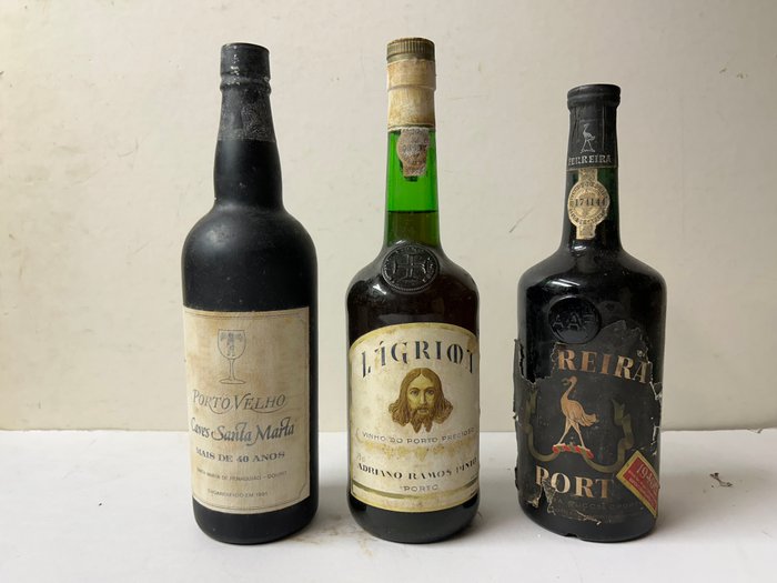 1940 Ferreira (Colheita) Port  Porto Velho Over 40 years old Tawny Port  Lagrima Adriano Ramos -  Douro  - 3 Flasker (0,75 L)