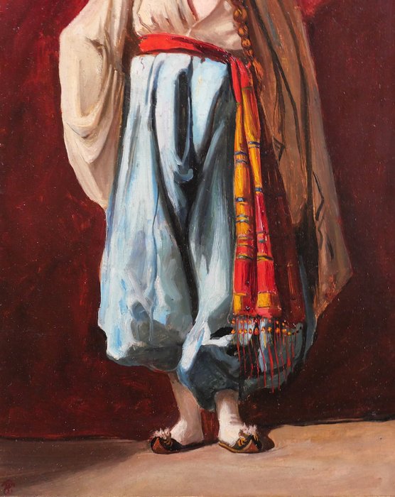 Emile Tremblay (1855-1935) - Portrait of a woman in oriental costume