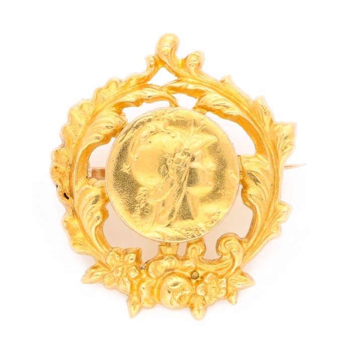 Broche - 18 kraat Gulguld