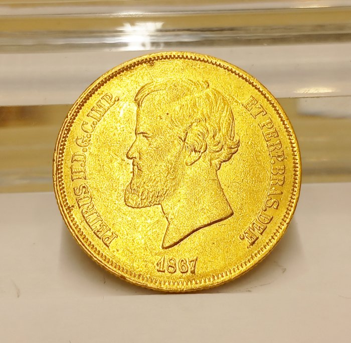 Brasilien Pedro II 1831-1889 20000 Reis Gold 1867