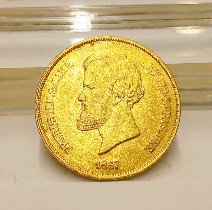 Brasilien Pedro II 1831-1889 20000 Reis Gold 1867