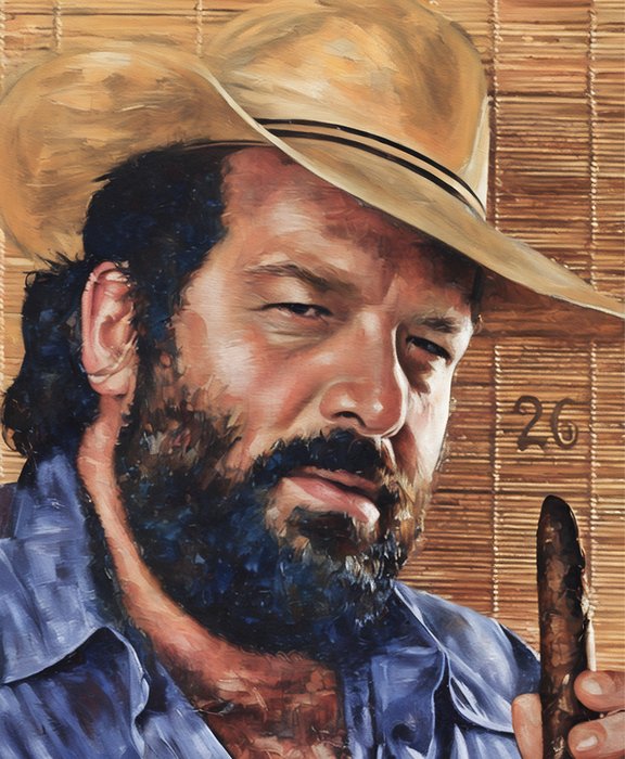 Bud spencer - Bud spencer   - by Raffaele De Leo - Giclèe Fine art 3/30