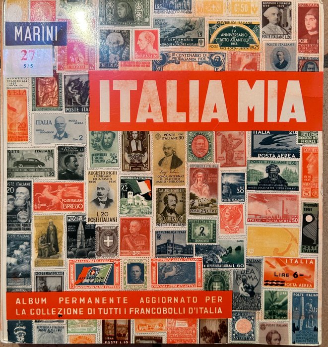 Italien Kongerige 1862/1960 - Samling af frimærker i stambog med "Marini" ark Belle serie e - Sassone