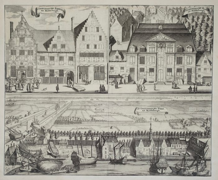 Holland - Middelburg; M Smallegange - D'Oostindische Pakhuysen () | D'Oostindische Kamer () | D'Ooostindische Werf - 1696