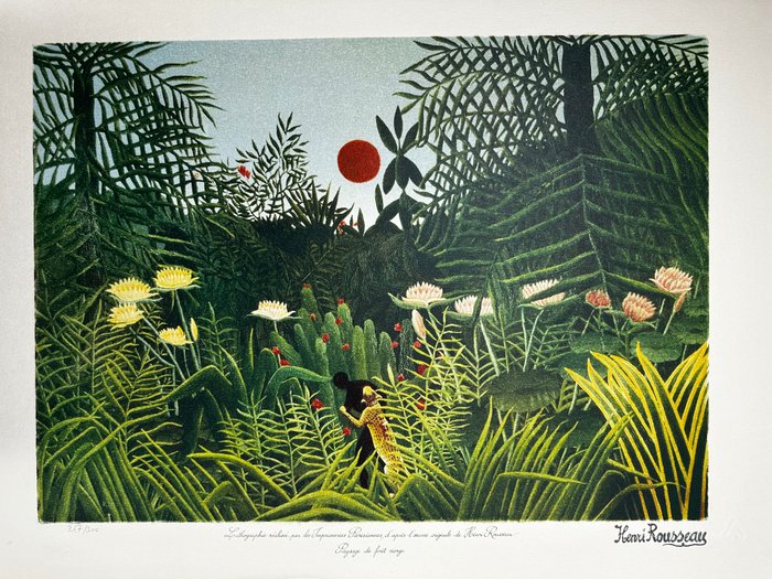 Henri Rousseau (1844-1910) - Paysage de forêt vierge