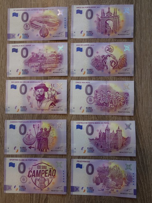 Portugal 0 Euro biljetten Pakket van 20 biljetten  (Ingen mindstepris)