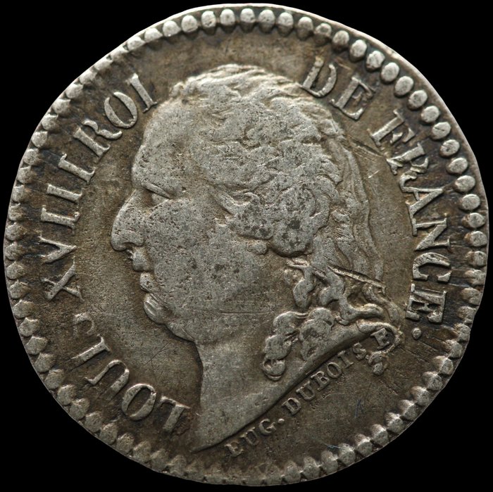 Frankrig. Ludvig 18. (1814-1824). Quinaire 1818  (Ingen mindstepris)