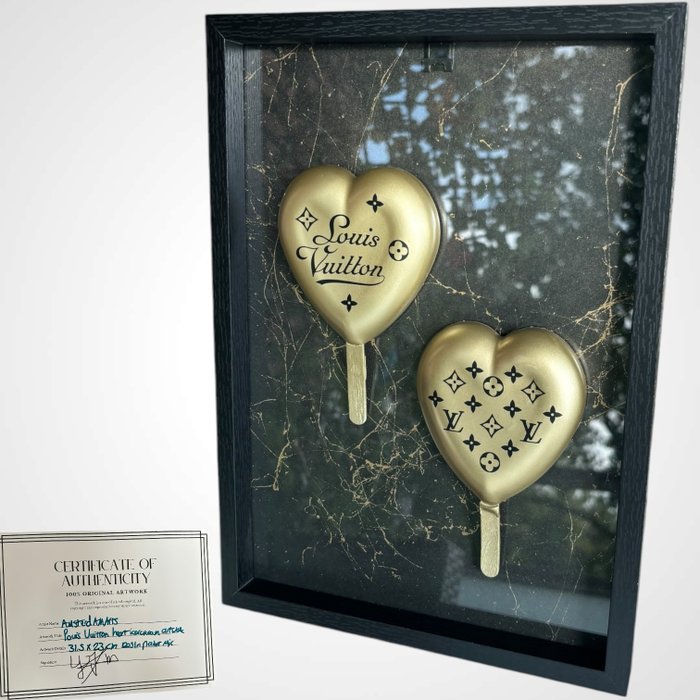 AmsterdamArts - Louis Vuitton Heart popsicles , 3D wall Art