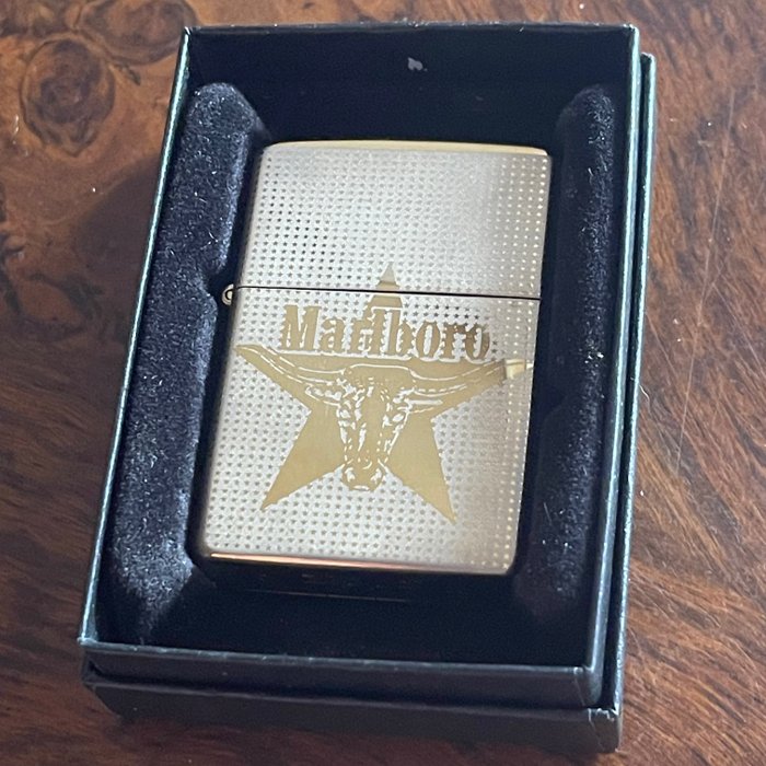 Zippo - Marlboro - Lommelighter - Messing, Stål (rustfrit)