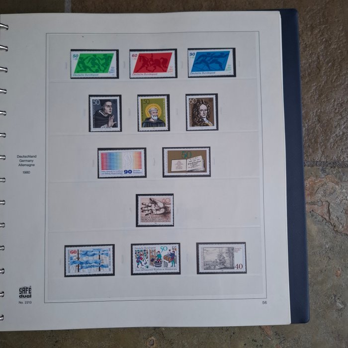Tyskland, Forbundsrepublikken 1980/2000 - Samling næsten fuldstændig i 3 luksus SAFE fortrykte bånd