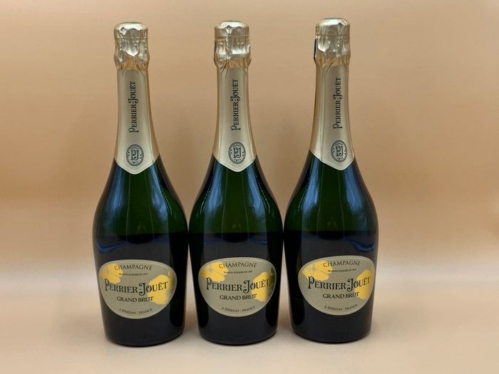 Perrier-Jouët - Champagne Grand Brut - 3 Flasker (0,75 L)