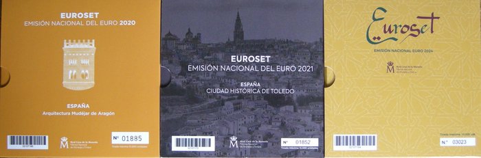 Spanien Year Set (FDC) 2020/2024 (3 verschillende)  (Ingen mindstepris)