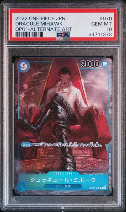 One Piece - 1 Graded card - One Piece - Mihawk - PSA 10