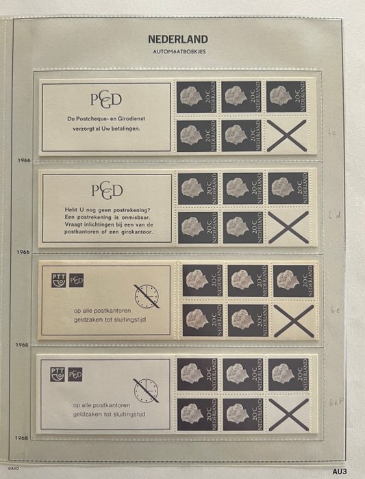 Holland 1964/2000 - Samling af frimærkehæfter i DAVO Album med kassette - NVPH 1-64