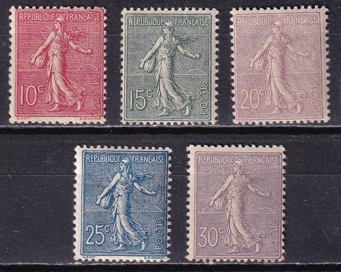 Frankrig 1903/1924 - Semeuse - Yvert 129/133