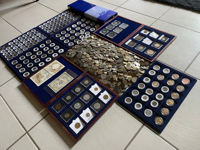 Frankrig Lot de 7 kgs et 188 monnaies en capsules françaises coffret et billets 1711-1999  (Ingen mindstepris)